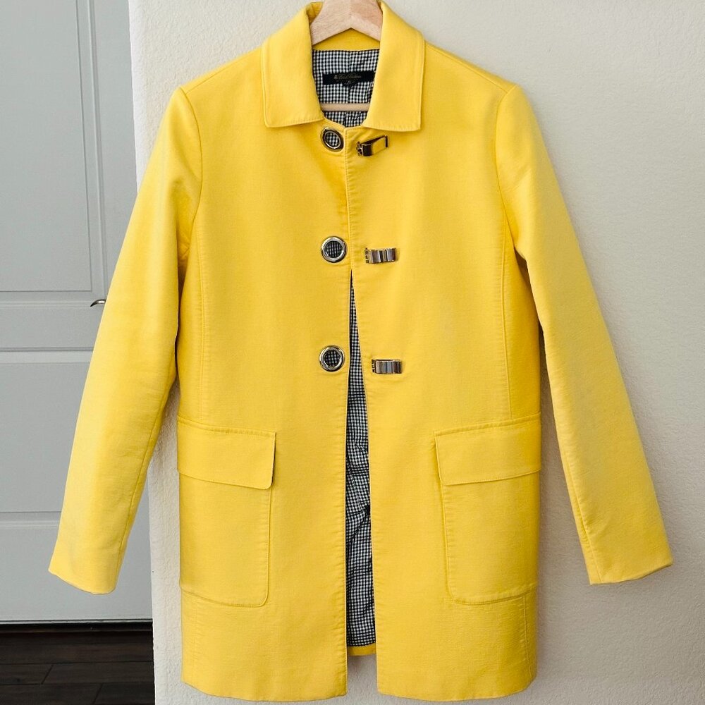 🌻 Brooks Brothers 🌻 Womens Mid Length Jacket/Coat, Yellow, Size 6